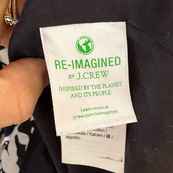 J. Crew factory black and white floral print with keyhole front size 6P - Picture 10 of 11